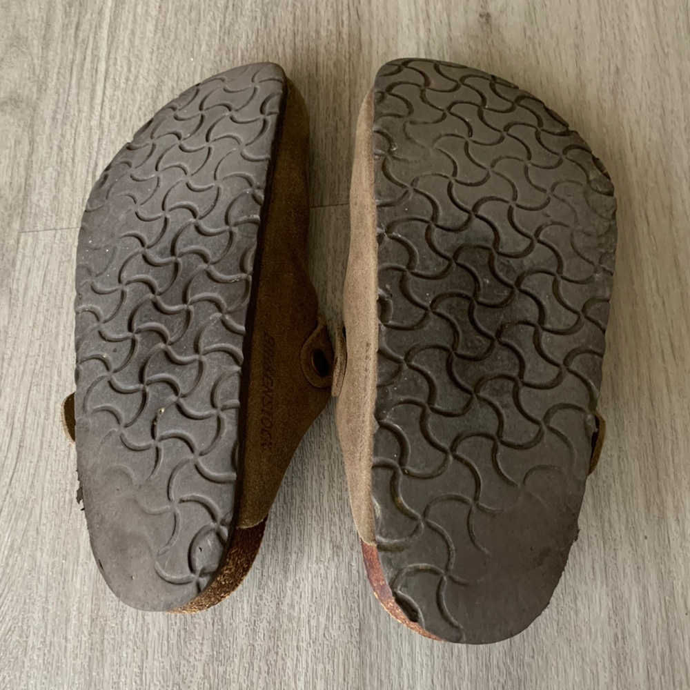 Birkenstock Brown Suede Clogs - Picture 11 of 13